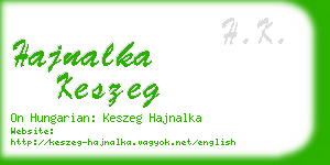 hajnalka keszeg business card